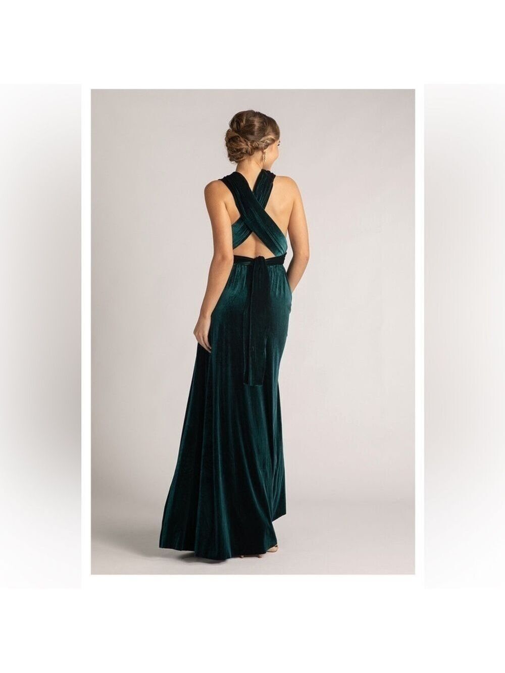 Emerald Velvet Multiway Infinity Dress floor length + bandeau size 1 (0-14)